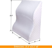 Load image into Gallery viewer, Memory Foam Wedge Pillow with Washable Cover - Perfect for Back &amp; Knee Support