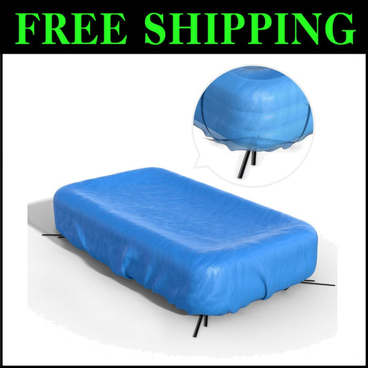Easy One-Person Setup Inflatable Pool Cover - Fits Pools Up to 130" L x 84" W