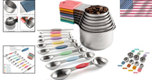 Load image into Gallery viewer, Magnetic Measuring Tools Set - 7 Cups &amp; 8 Spoons in Vibrant Colors for Easy Use
