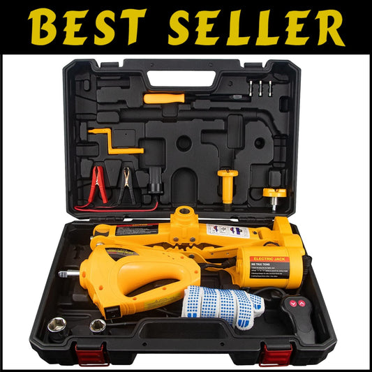 Multi-Function 3 Ton 12V Electric Scissor Jack & Tool Kit for Easy Tire Changes
