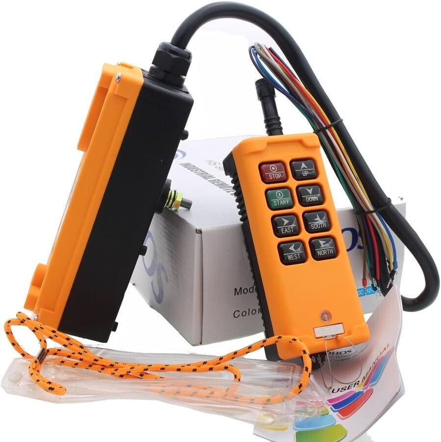 High-Performance Wireless Crane Remote with IP65 Rating and 12-24V Compatibility
