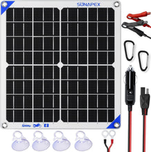 Load image into Gallery viewer, High-Efficiency 20W Solar Panel Charger with Built-in Controller for 12V Systems