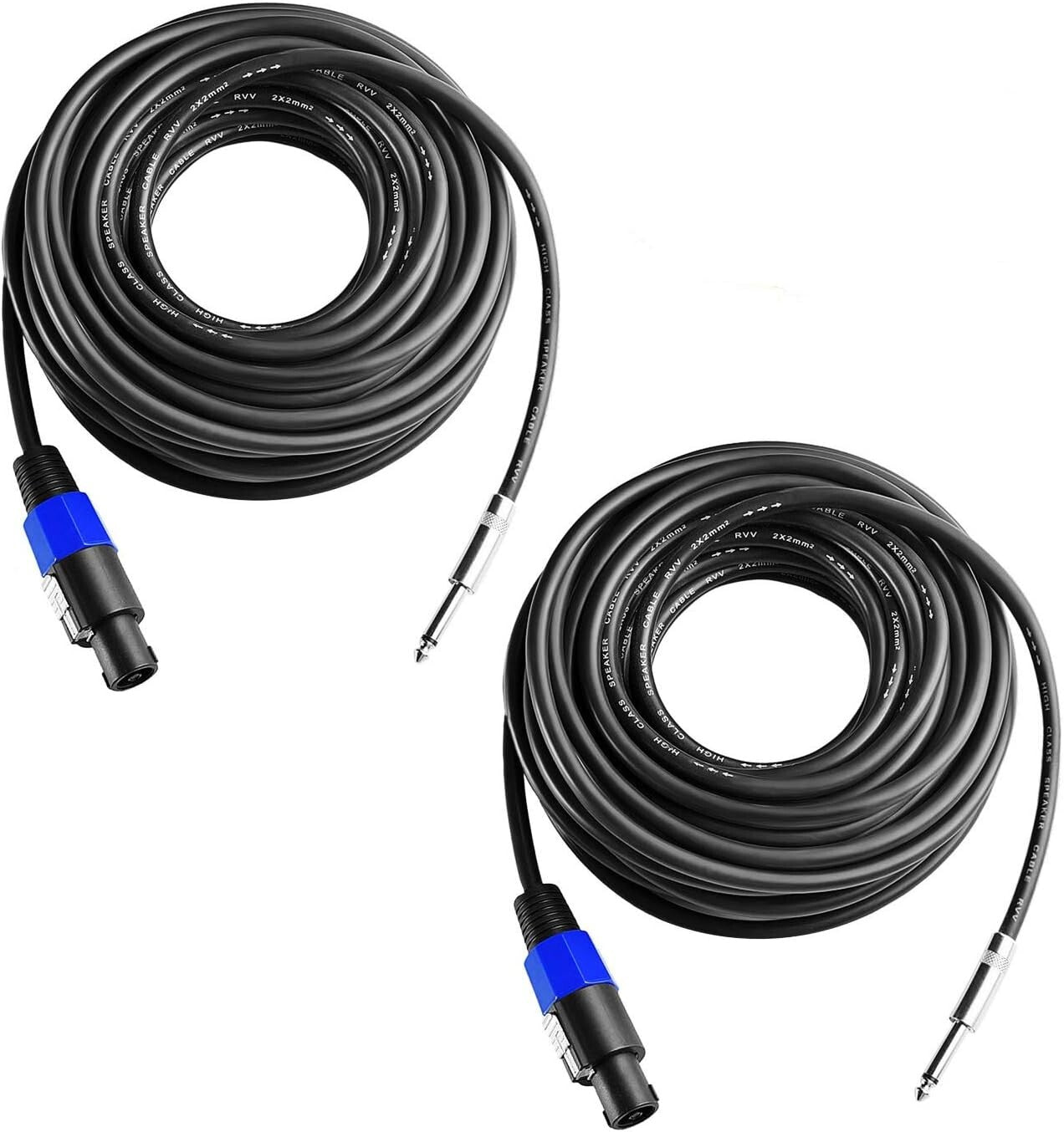 Environmentally Friendly 50ft Speakon to 1/4 Speaker Cable - Noise Free