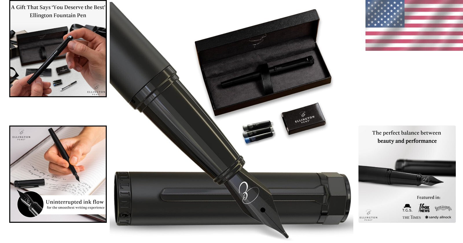 Luxury Fountain Pen Set: Smooth Medium Nib & Gift Box - Perfect for Calligraphy
