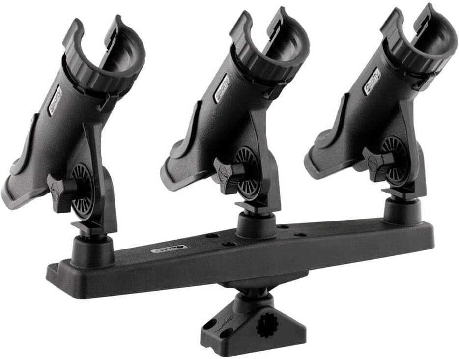 Durable Triple Rod Holder with Built-in Accessory Rack for Fishing Bliss