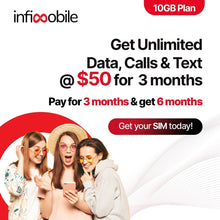 Load image into Gallery viewer, 12.6/Month: Prepaid Unlimited Data Plan with 10GB High-Speed for 6 Months
