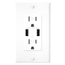 Load image into Gallery viewer, Modern 4-Pack USB Outlets - 15Amp Tamper-Resistant, Ideal for Versatile Use