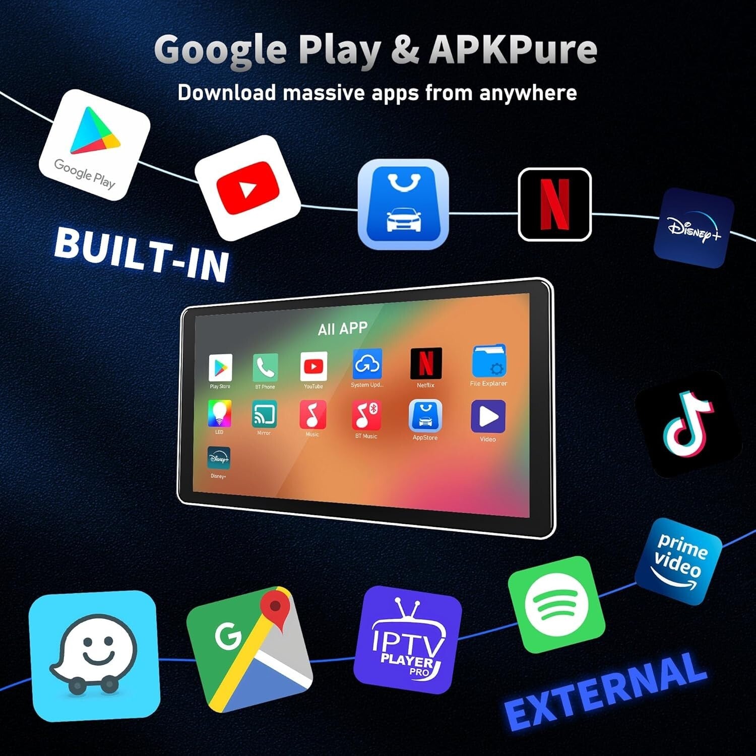 Seamless Streaming Wireless Adapter for CarPlay & Android Auto - Remote Included