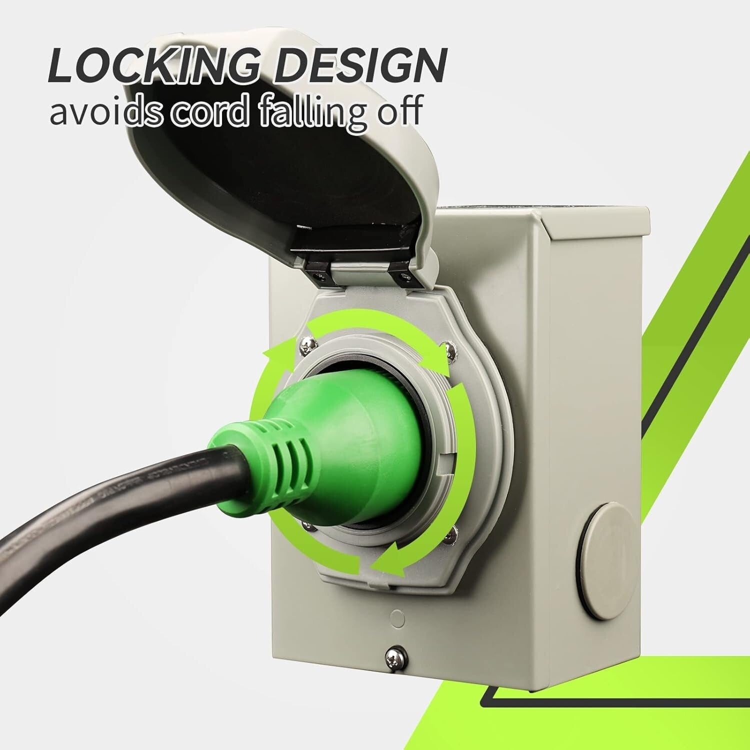 Flexible and Flame-Retardant 30 Amp Generator Cord 100ft for Safe Power Supply