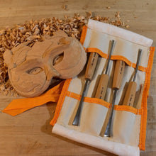 Load image into Gallery viewer, Set of 4 High-Quality Fishtail Chisels &amp; Gouges - Ideal for Woodworking Artistry