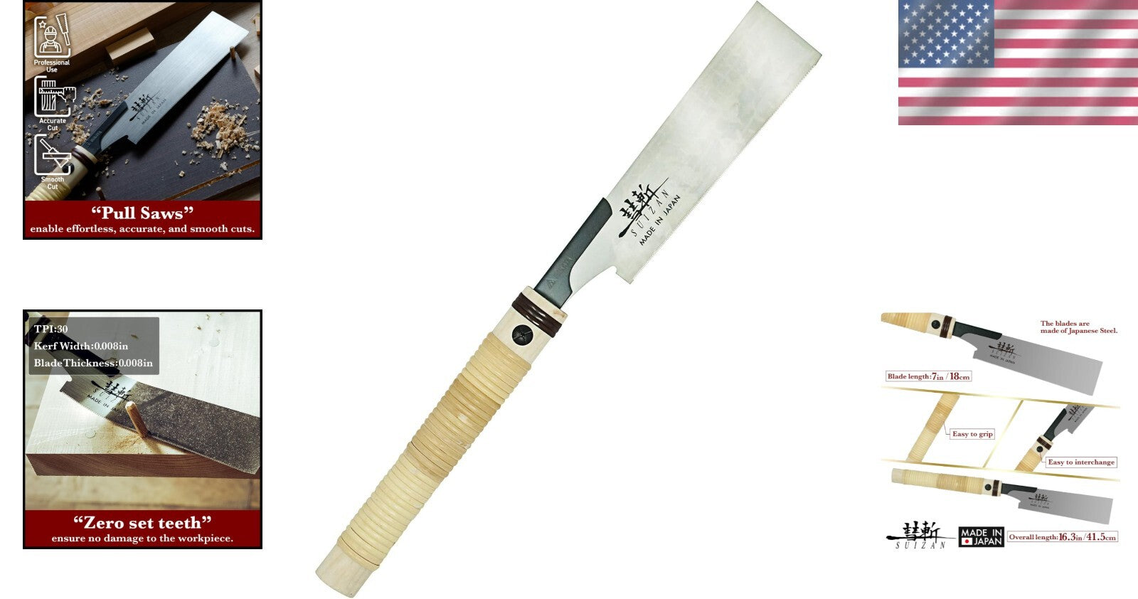 Lightweight 7" Japanese Flush Cut Saw - Ergonomic Tool for Precision Woodworking