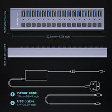 Load image into Gallery viewer, High-Speed 16-Port USB 3.0 Splitter - Durable Design with On/Off Switches