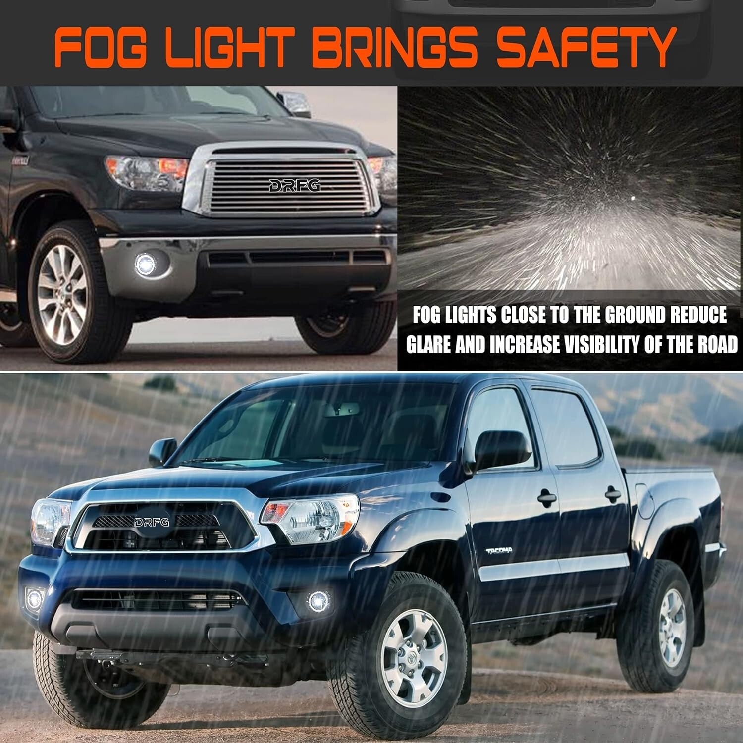 Bright LED Fog Light Assembly for Toyota Models 2004-2012 - Improved Visibility