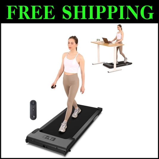 Lightweight Walking Pad Under Desk Treadmill – Shock Absorbing & Quiet Operation