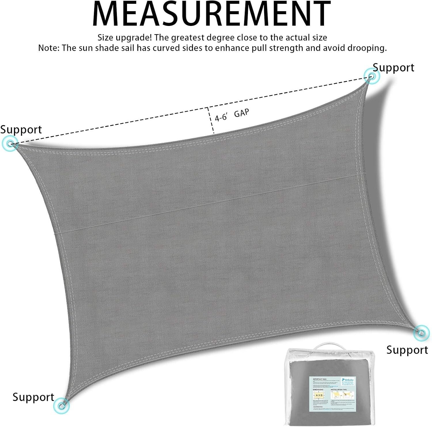 Durable 13'x19.5' Shade Canopy – Stylish Waterproof and UV Blocking Solution