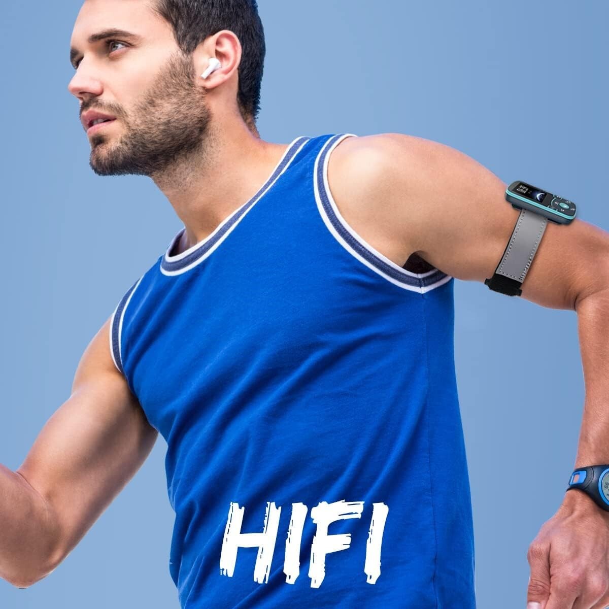 64GB Bluetooth 5.3 MP3 Player with Clip - Ultimate Sport Companion in Blue