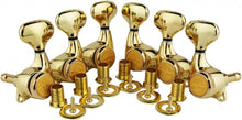 Load image into Gallery viewer, Golden Guitar Locking Tuners 3L + 3R - Precision Tuning Key Pegs for All Styles