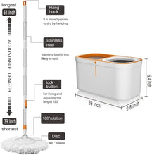 Load image into Gallery viewer, Ultimate Spin Mop &amp; Bucket Cleaning System: Extended Handle &amp; 5 Refill Heads
