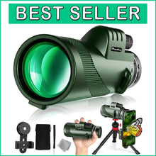 Load image into Gallery viewer, Lightweight 12X Manual Focus Monocular with Smartphone Compatibility &amp; Finder