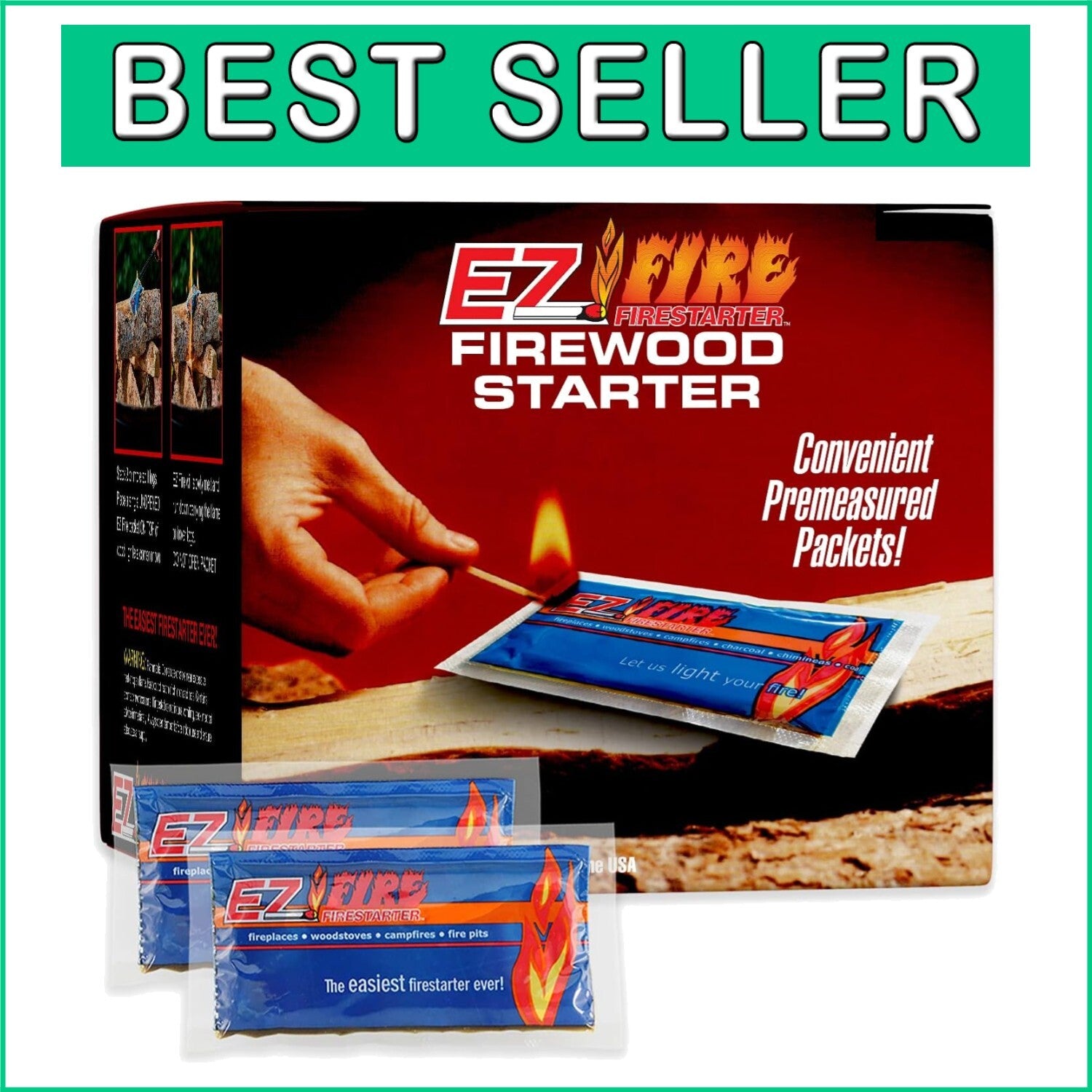 100-Pack Waterproof Fire Starter Gel for Indoor/Outdoor Use – EZ Fire Quality
