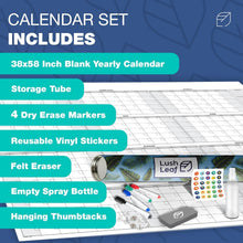 Load image into Gallery viewer, Expansive 2025 Undated Dry Erase Calendar - Ideal for Home, Office &amp; Classroom