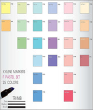 Load image into Gallery viewer, 25 Assorted Pastel Tri-Nib Markers in Tabletop Cube - Xylene-Based Art Supplies