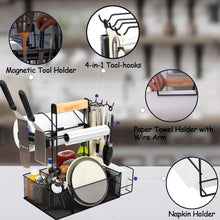 Load image into Gallery viewer, Versatile BBQ Caddy with Magnetic Tool Holder &amp; Paper Towel Rack for Grilling