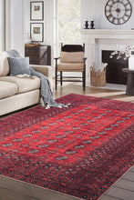 Load image into Gallery viewer, Low Pile 3x5 Rug - Vintage Moroccan Design, Machine Washable for Easy Cleaning