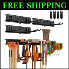 Load image into Gallery viewer, Rust-Resistant Wall Mount Organizer - 48-Inch Carbon Steel with 450 lbs Capacity