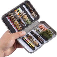 Load image into Gallery viewer, 76 Premium Trout Flies with Chemically Sharpened Hooks – Ultimate Fishing Kit