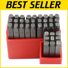 Load image into Gallery viewer, Professional 36-Piece Impact-Resistant Stamping Kit with Storage Case – 3mm Size