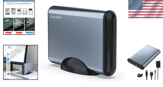 Durable Aluminum SAS to USB Hard Drive Docking Station - Supports 20TB Storage