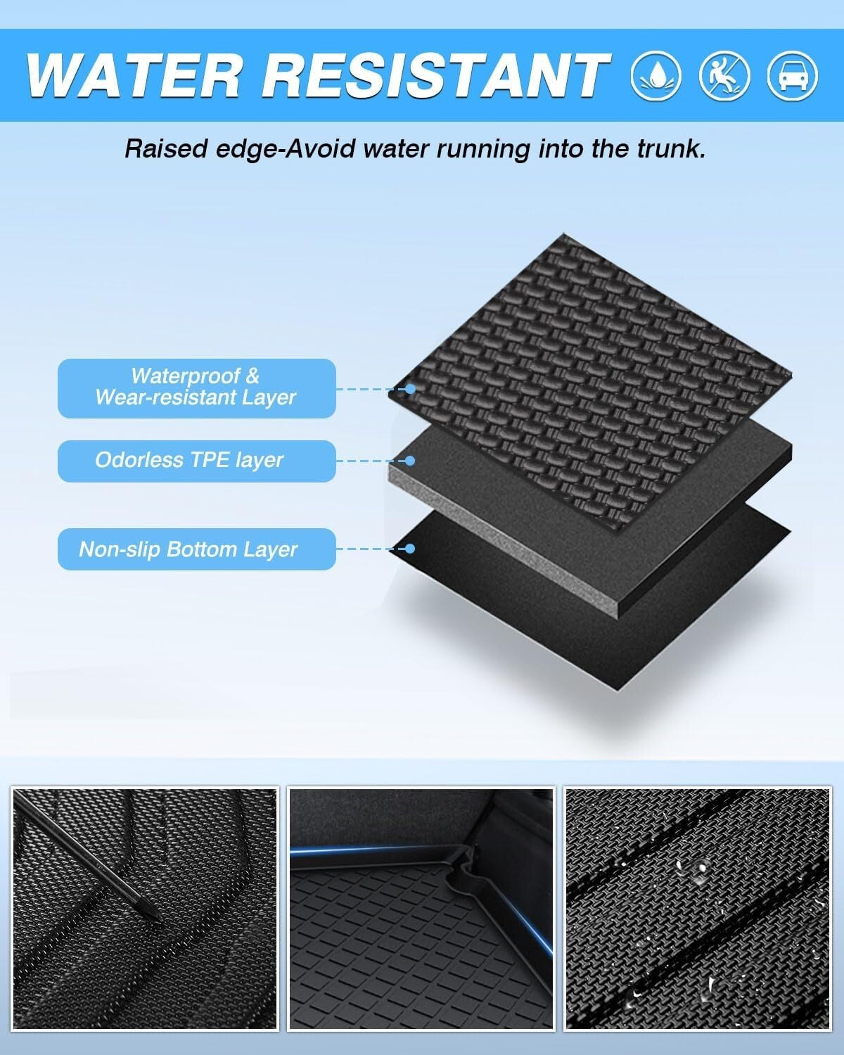 Weather-Proof Trunk Mat for Mitsubishi Outlander 2014-2020 - Protects Cargo Area