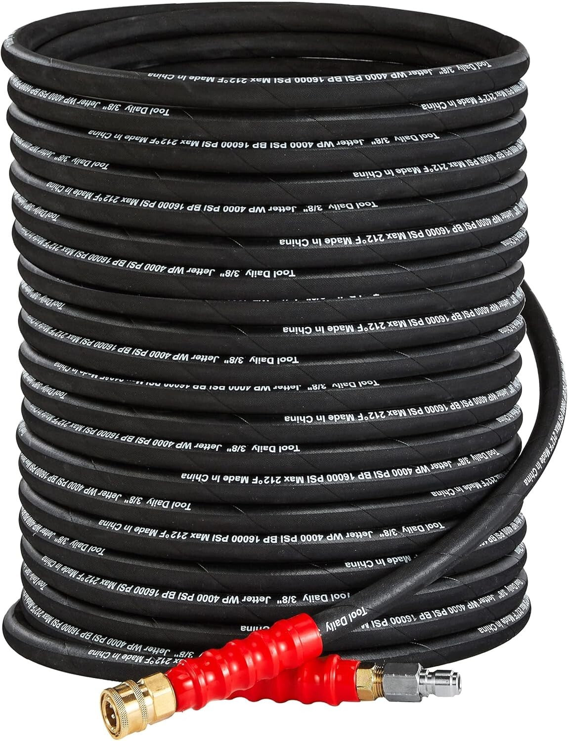 All-In-One 50 FT Pressure Washer Hose, 3/8 Inch, Ideal for Home & Business Use