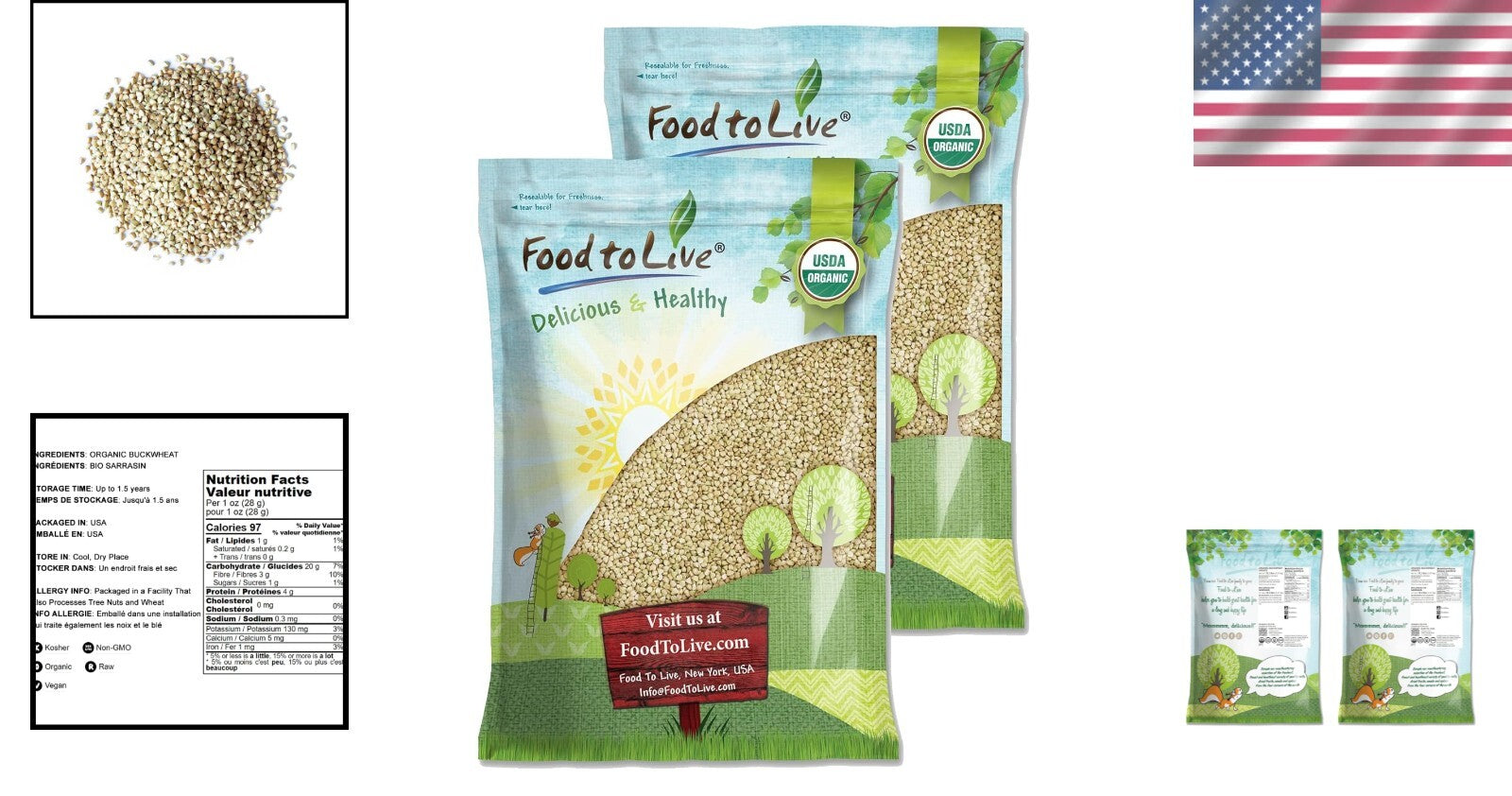 Versatile Organic Buckwheat Groats - 25 Pounds of Healthy Whole Grain Cereal