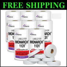 Load image into Gallery viewer, Bulk White Pricing Labels for Monarch 1131 - 160,000 Labels + Ink Rolls Included