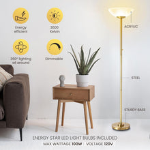 Load image into Gallery viewer, Stylish Dimmable Floor Lamp - 8000 LUMEN for Comfort and Elegance in Any Space