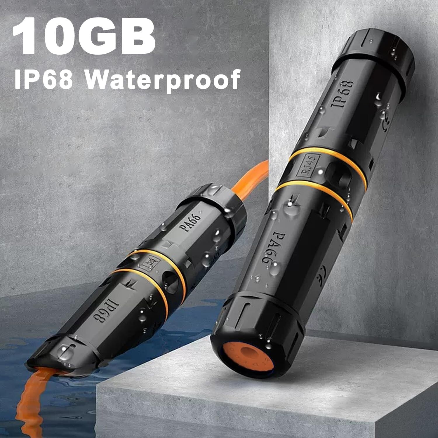 10 Pack of Waterproof 10 Gbps RJ45 Couplers - Perfect for Outdoor Ethernet Needs