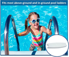 Load image into Gallery viewer, Premium Quality Replacement Steps for Above-Ground Pool Ladders - 3 White Rungs