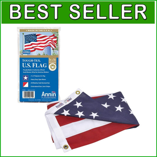 Embroidered American Flag 3x5 Ft - Heavy-Duty Polyester for Outdoor Display