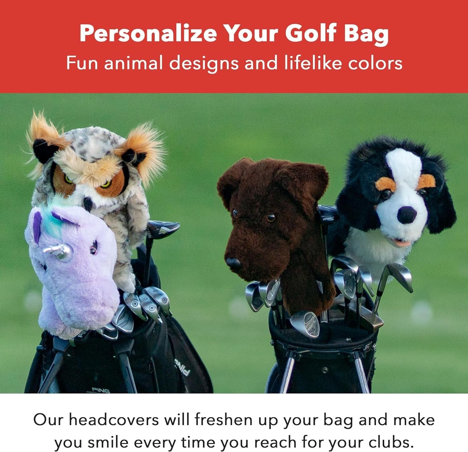 Durable Golf Driver Headcover with Unique Cartoon Design - Lifetime Guarantee