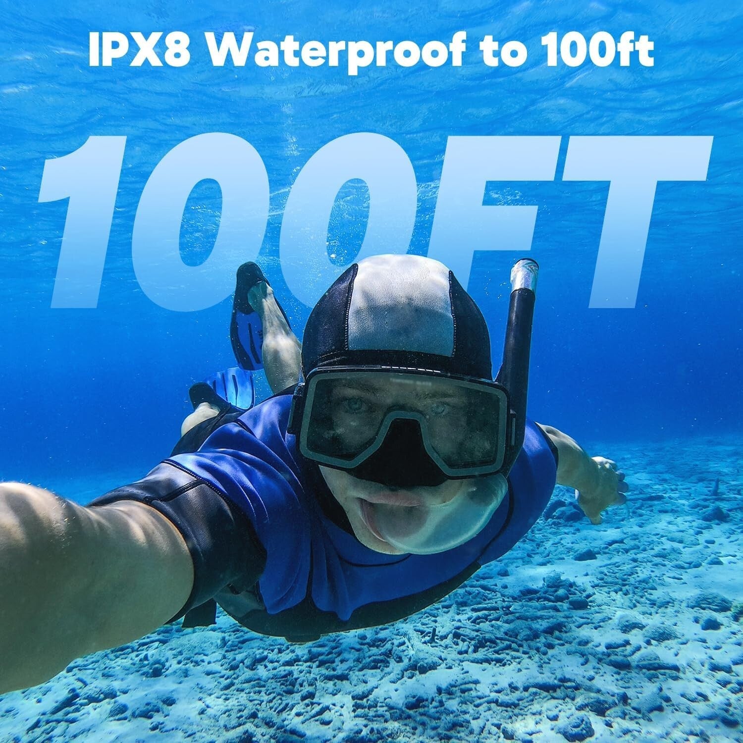 Adventurer's Dream: 4K Action Camera with 100FT Waterproof & Remote Control