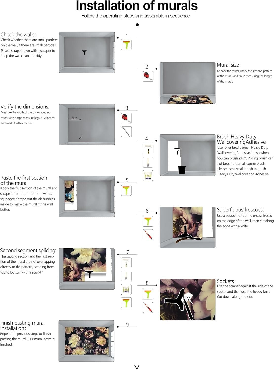 Sublime Silk Floral Wallpaper Mural with 3D Peony – Custom Size Available