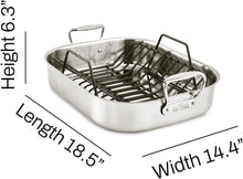 Load image into Gallery viewer, Elegant Stainless Steel Roaster with Nonstick Rack - Holds Up to 25-lb Turkey