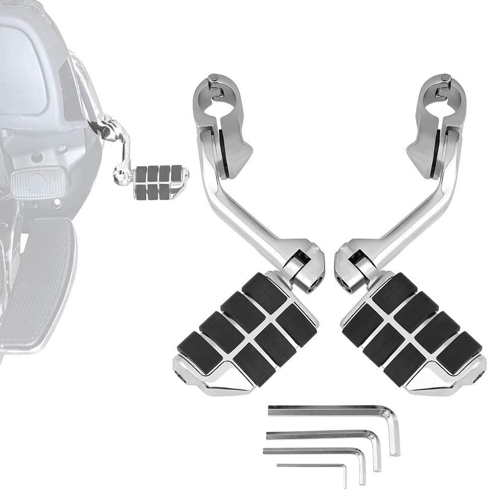 Chrome 1 1/4-Inch Highway Pegs for Harley Touring Models - Enhanced Comfort