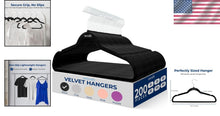 Load image into Gallery viewer, Heavy-Duty Ultra-Thin Velvet Hangers - 200 Pack, Ideal for Space-Saving Closets