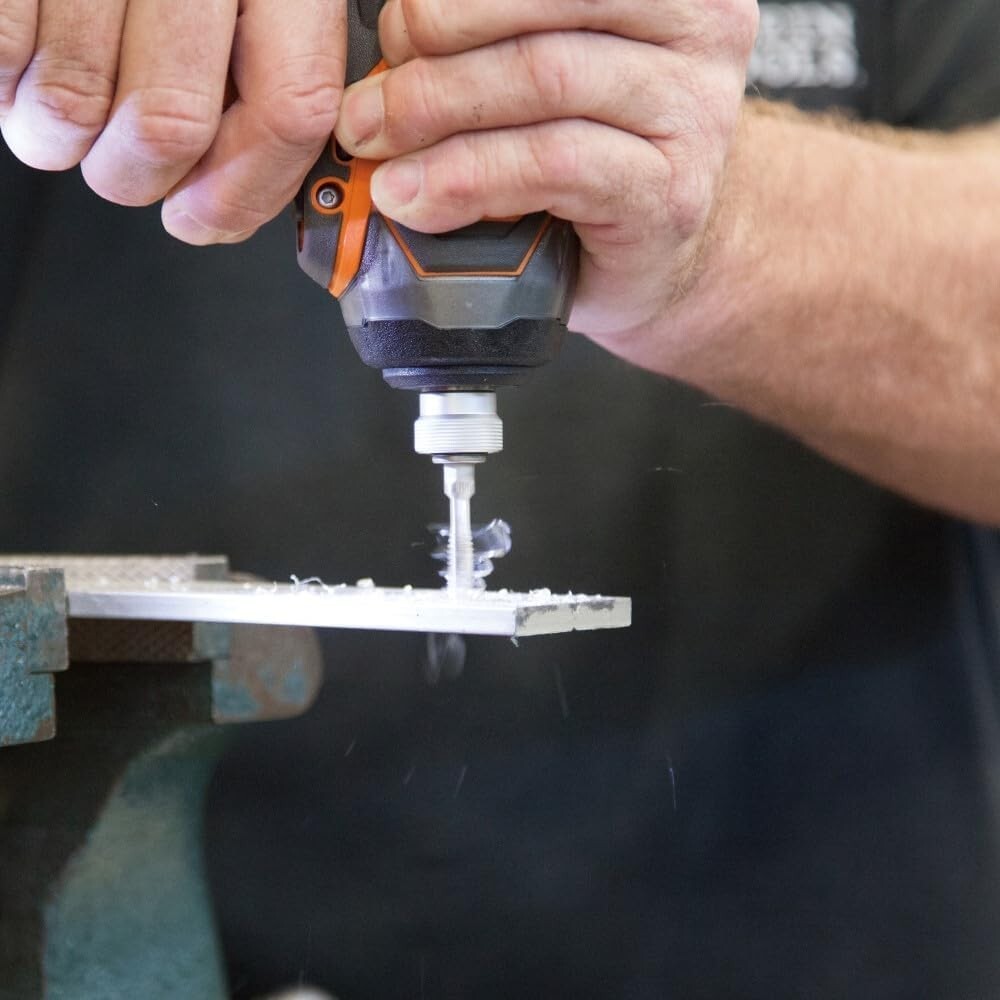 8-Piece Drill Tap Tool Kit – Quick Connect for Aluminum, Brass, Copper, and More