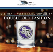 Load image into Gallery viewer, Stephen F. Austin University 14 oz Pewter Old Fashion Rocks Glass - Unique Gift