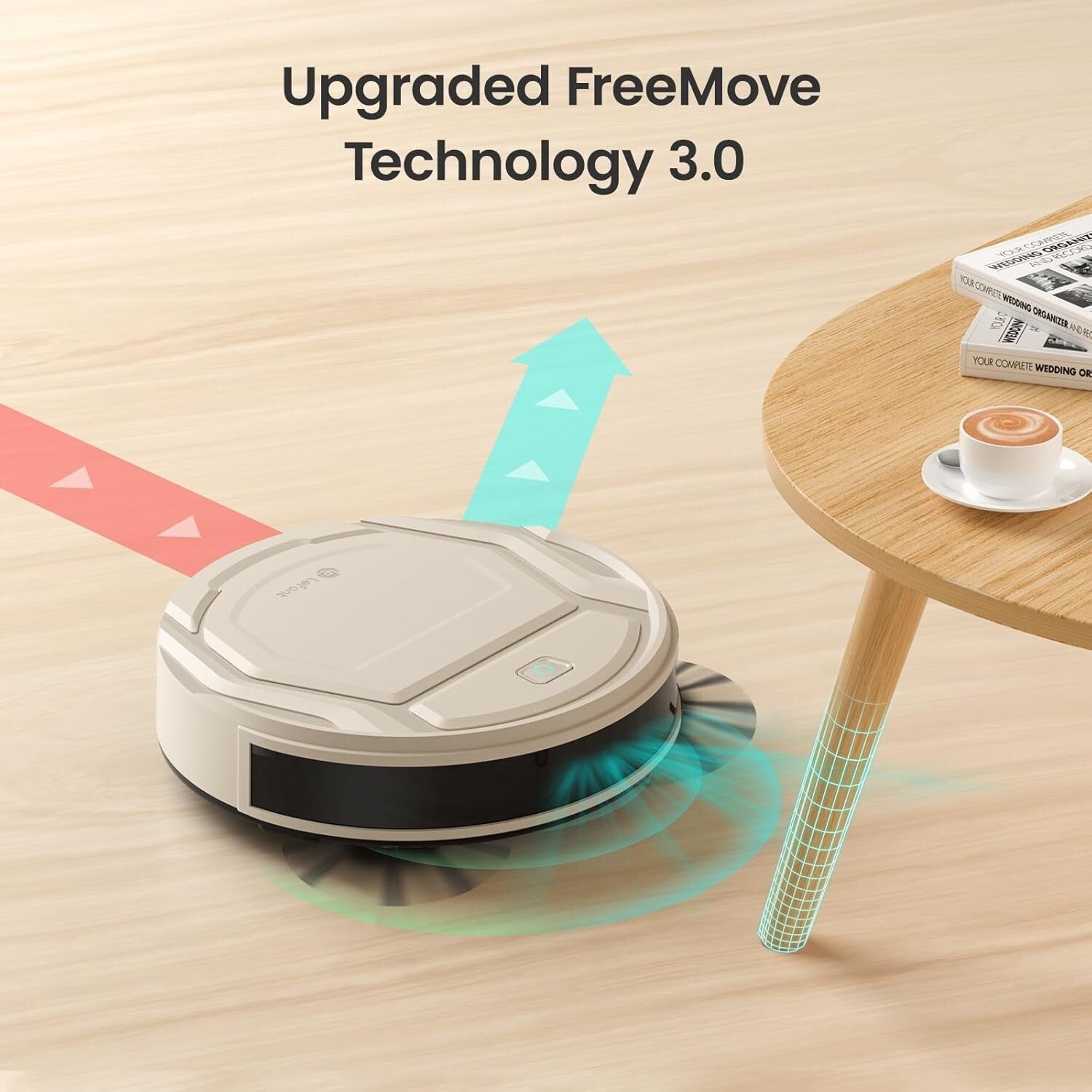 Slim Robotic Vacuum Cleaner with 2200Pa Suction - Ideal for Pet Hair & Carpets