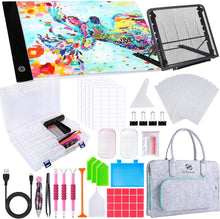 Load image into Gallery viewer, 170 PCS Diamond Art Kit with Adjustable LED Light Pad &amp; 80-Grid Storage Box